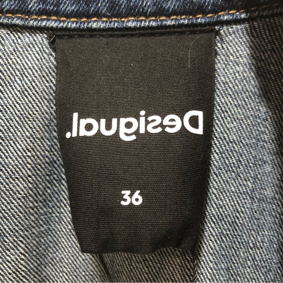 DESIGUAL Boho patchwork jean jacket. Size 4 - Picture 12 of 14